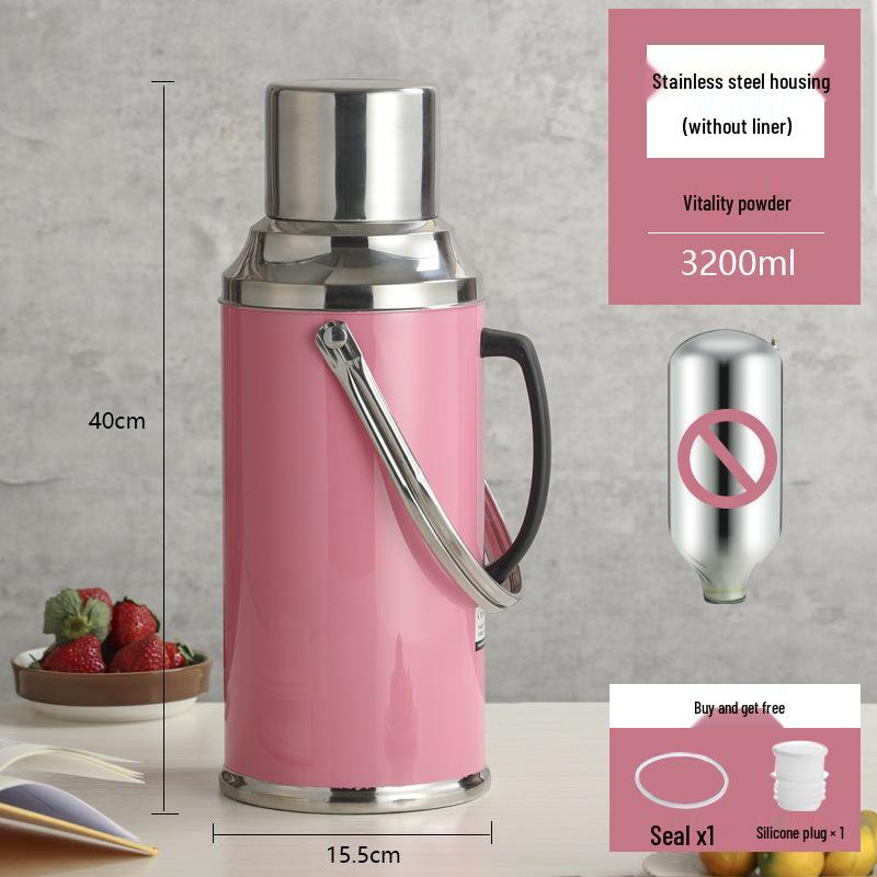 Large Capacity Stainless Steel Teapot & Thermos for Dorm Use