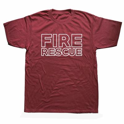 Funny Fire Rescue Fireman Firefighter T Shirts Graphic Cotton Streetwear Short Sleeve Birthday Gifts Summer Style Tshirt Men