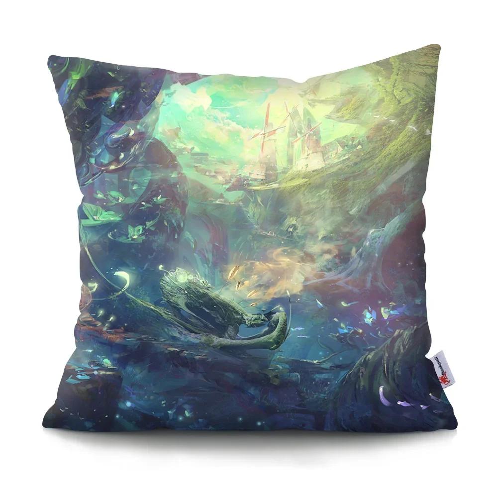 Psychedelic Forest Cushion Cover Home Decor Bedroom Pillowcase Car Sofa