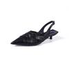 Quack Good To Wear Bag Head Sandals Women's Thin Heel Summer New Cm Small Heel Pointed Middle Heel Women's Shoes