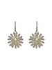 Korea New Design Fashion Jewelry AAA Zircon 14K Real Gold Plating Daisy Earrings Luxury Shiny Women's Wedding Accessories