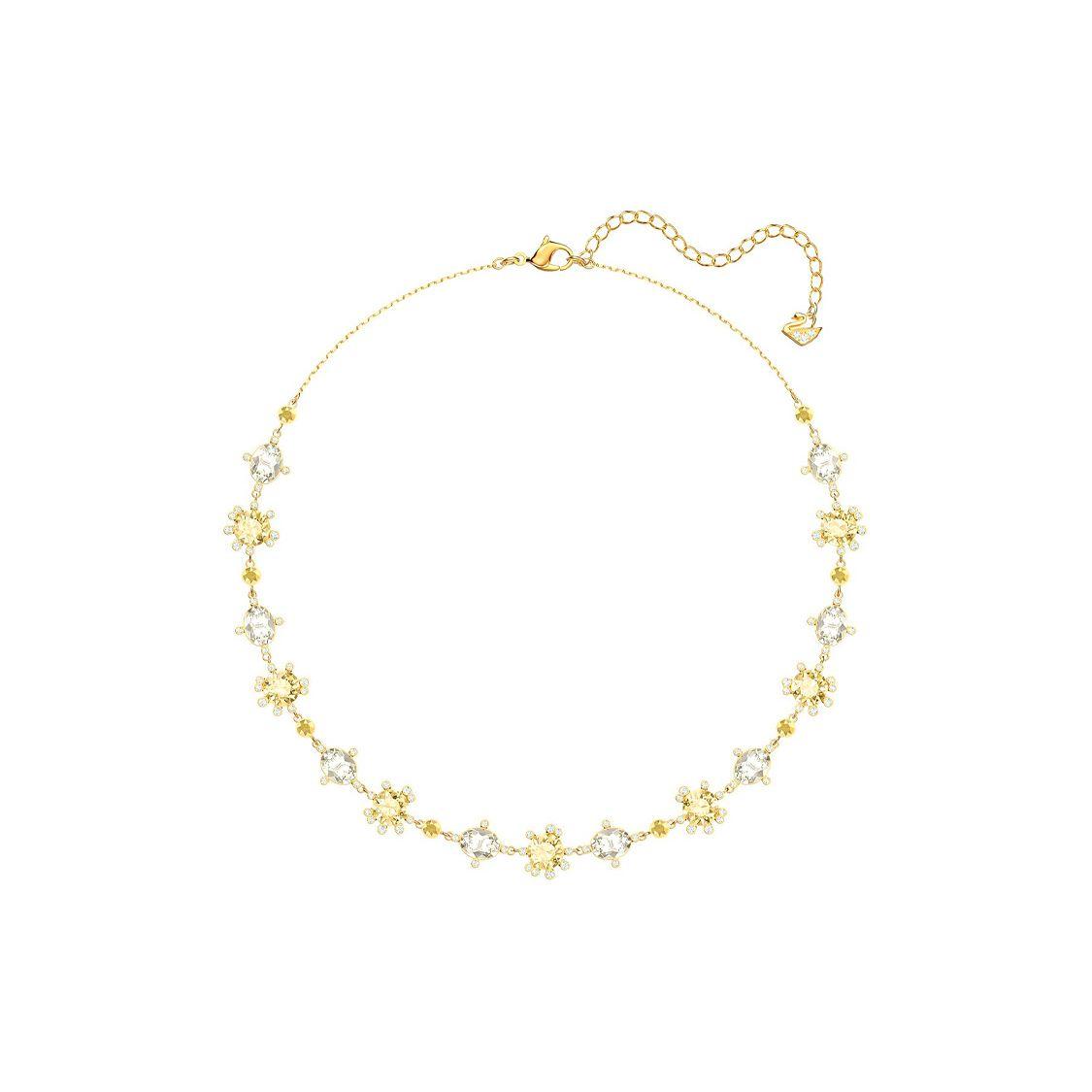 Swarovski Olive Dazzling Luxurious Charming Flower Metal Necklace Women necklace 5460987 Gold,F