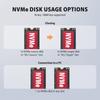 ADSA-M2C22 USB-C 2xNVMe /SATA M.2 20Gbps soğutucu