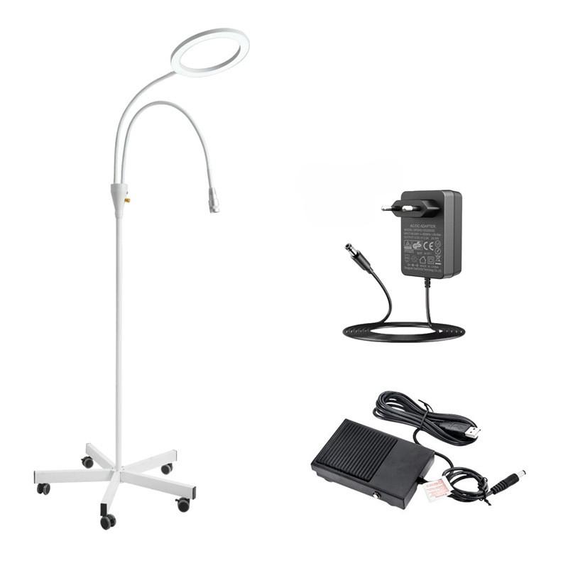 

2-В-1 Профессиональная салонная напольная лампа Светодиодная лампа с двойной головкой Освещение для наращивания ресниц и париков УФ-лампа для отверждения клея белый