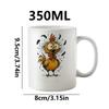 F-Caw-F Chicken Mug 350ml Funny Ceramic Drinkware Humorous Rooster Coffee Cup Tea Mug With Handle For Chicken Lover Coffee Tea