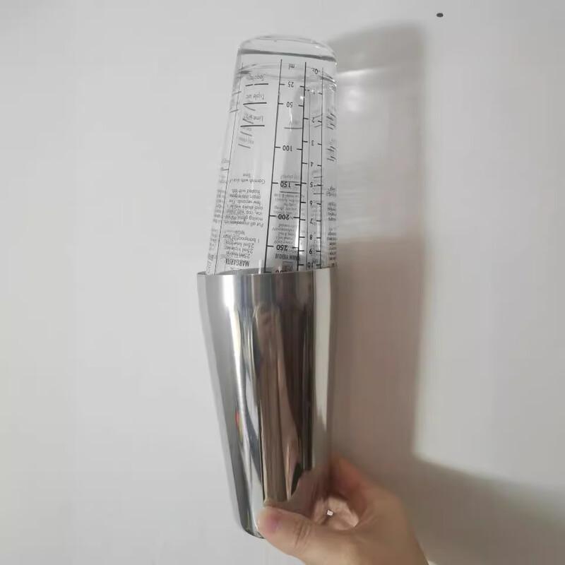 Two-Piece Glass Cocktail Shaker Set