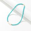 Natural Freshwater Pearl & Turquoise Bohemian Choker Necklace for Women