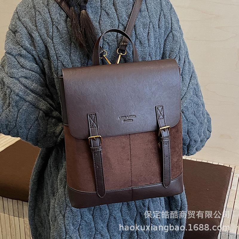 School Bag Backpack Women's 2025 New Autumn and Winter Leisure High Sense Niche Fashion College Student Commuter Travel Backpack