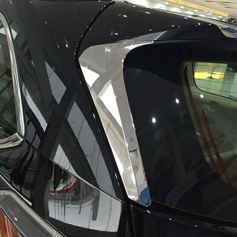 2014 2015 2016 2017 2018 ABS Chrome Shell Car Styling Rear Windows Pillar Spoilers Wings Cover Trim for Toyota Highlander Kluger
