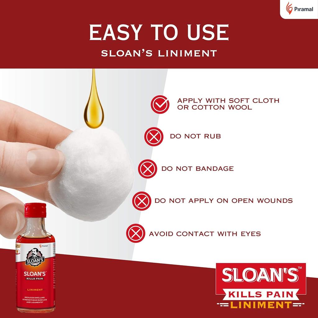 Sloan's Liniment Oil 71 ml Pack Of 3 | Ayurvedic Pain Relief For Muscles Joints Sprains Back Shoulder | Heat Action Formula Since 1901
