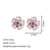 New Retro Luxurious And Stylish Earrings With Colorful Zircon Inlaid Three-dimensional Flower Earrings