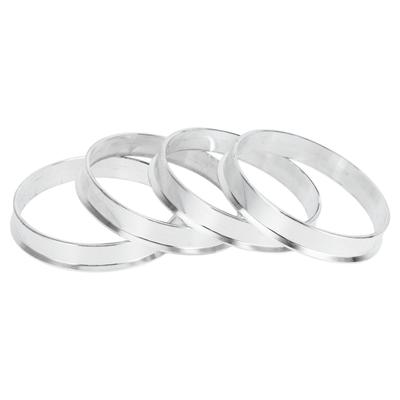 Anel Centralizador de Cubo INFINAUTO 54,1 mm Interno para 57,1 mm DE Anel de Cubo de Roda de Carro Liga de Alumínio 4 pçs