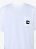 North Cut and Sew Square Logo Pocket Tee White Mix Gray XL [The Face] Short-Sleeve T-Shirt S/S