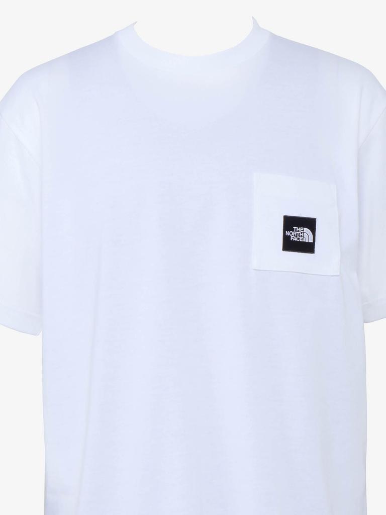 North Cut and Sew Square Logo Pocket Tee White Mix Gray XL [The Face] Short-Sleeve T-Shirt S/S