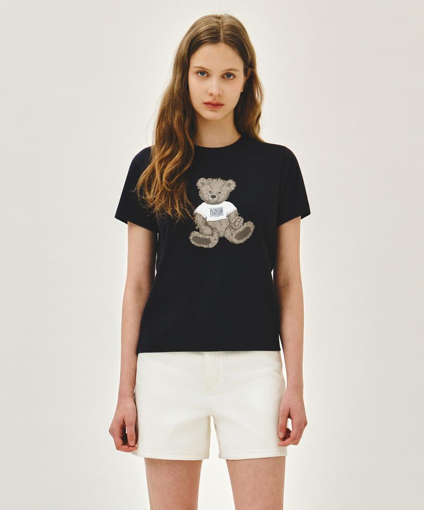 Malittepeulangsowajeobeo W Doodle Bear Tee Navy