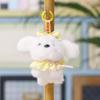 Plush Dog Hanging Toy With Cartoon Design For Wedding Decor And Bag Accessory