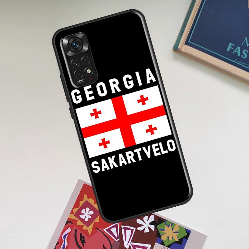 Georgia Flag Case For Xiaomi Redmi Note 12 Pro Plus 8 9 10 11 Pro 8T 9S 10S 11S 12S 9C 10A 10C 12C Cover