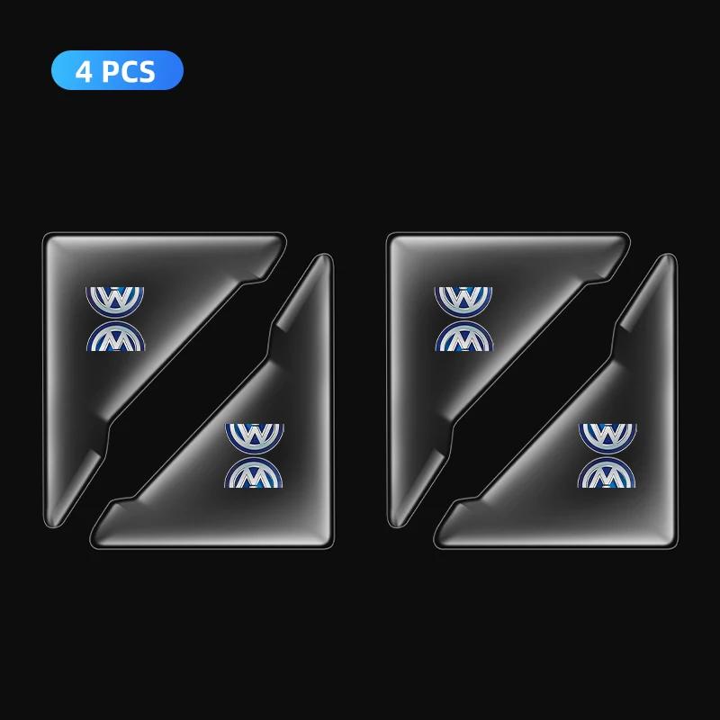 VW GTI GOLF 2 szt. Przezroczysty narożnik drzwi samochodowych Ochraniacz antykolizyjny Silikonowa naklejka Dla Volkswagen VW Golf 4 7 MK3 4 7 Touran