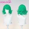Terrible Tornado Tatsumaki Cosplay Wig Anime DokiDoki Women Green Short Hair Cosplay Heat Resistant Wig Free Cap