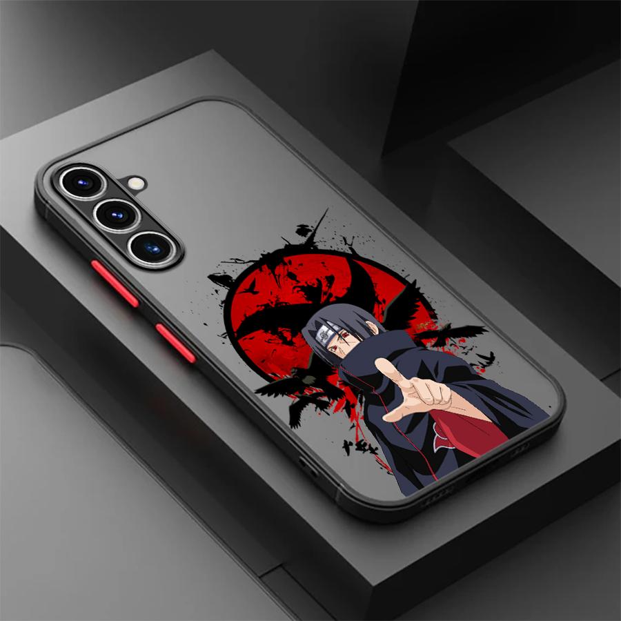 Matte Handyhülle für Samsung Galaxy A52 A56 A24 A73 A22 A53 A21s A34 A25 A26 A54 A35 A36 Narutos Uchiha Itachi
