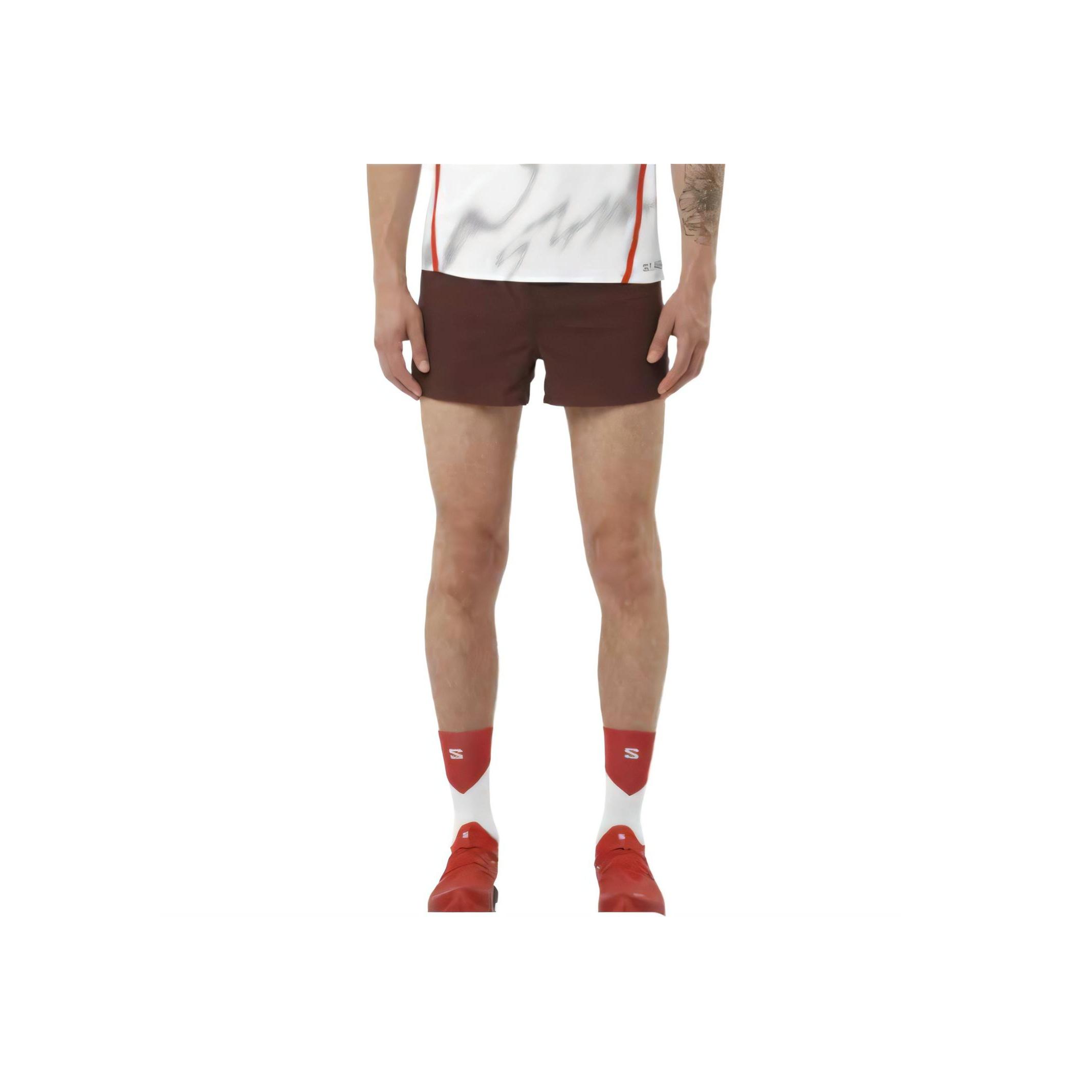 

Salomon Lightweight Sweat-Wicking Breathable Quick-Dry Sports Shorts Men shorts Red C26926 S