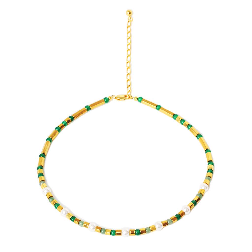 Mezmic Color Beads Pearl Pharaoh Necklace
