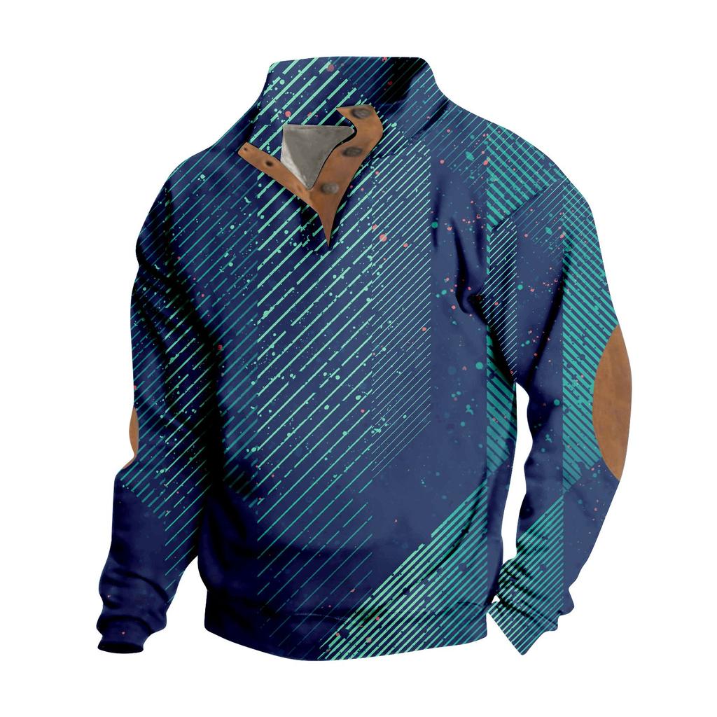 Men's Standing Collar Sweatshirt Is Outdoor Casual Sweaters Tops