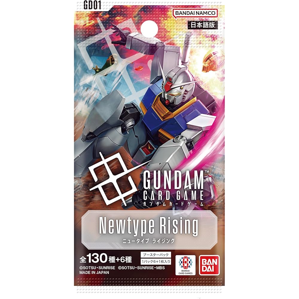 Bandai Gundam Card Game Booster Pack Newtype Rising GD01 Box of 24 Packs