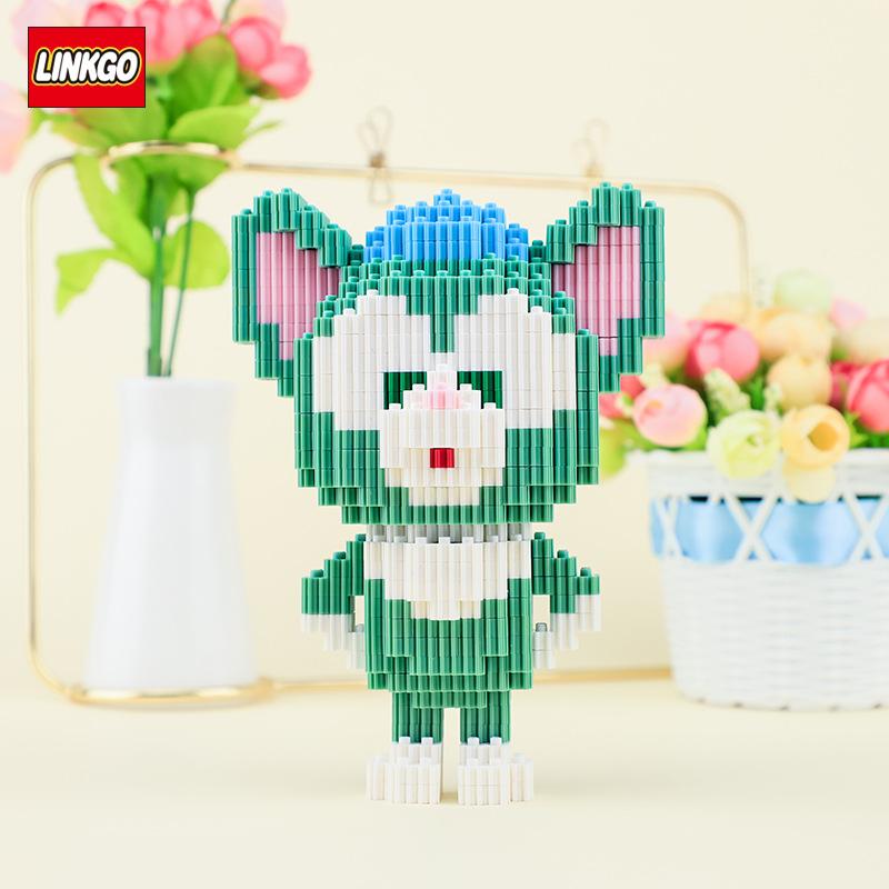 354pcs+ Connection Building Blocks Mickey Mouse Winnie Pooh Donald Daisy Piglet 3D Model Mini Brick Figures For Children Toys