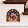 Christmas Mouse Wall Sticker Cartoon Glass Door Decal Self Adhesive Removable Waterproof Decor