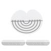 100Pcs Hair Heat Shield Guards with Scale Single Hole PVC Clear Fusion Glue Protector Hair Extension Tools for Hair