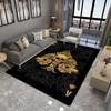 800 Grams Per Square Meter Crystal Velvet Carpet with Poker Card Pattern,Featuring Spades Design. This Non-Slip Mat Is Suitable for Living R