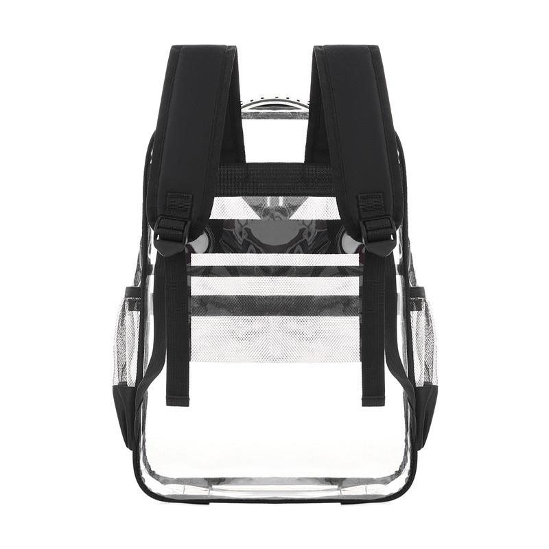 Pvc Transparent Student Backpack With Waterproof Design For School And Concert Use