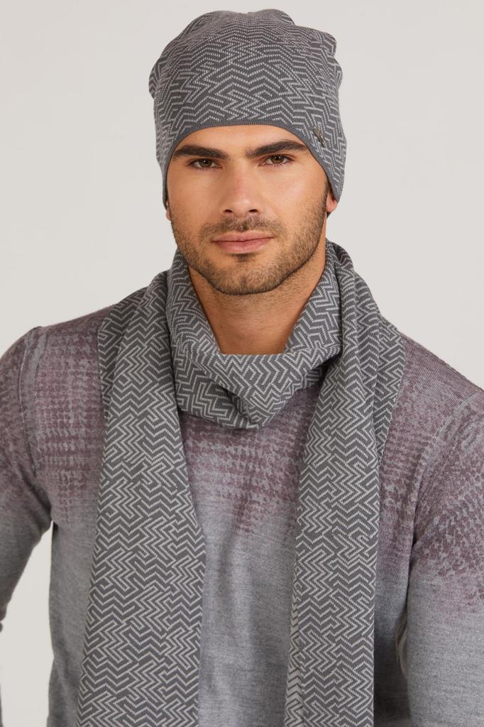 Rufino Men' Scarf in Graphite Color