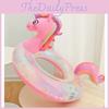 Unicorn Pattern Inflatable Swimming Ring For Kids And Adults Thick 0.24mm Pvc Material