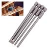 4 Pcs 100mm / 4 Inch Length Flat Head Screwdriver Bits 1/4 Inch Hex Shank S2 Alloy Steel Slotted Tip Screwdriver Bits