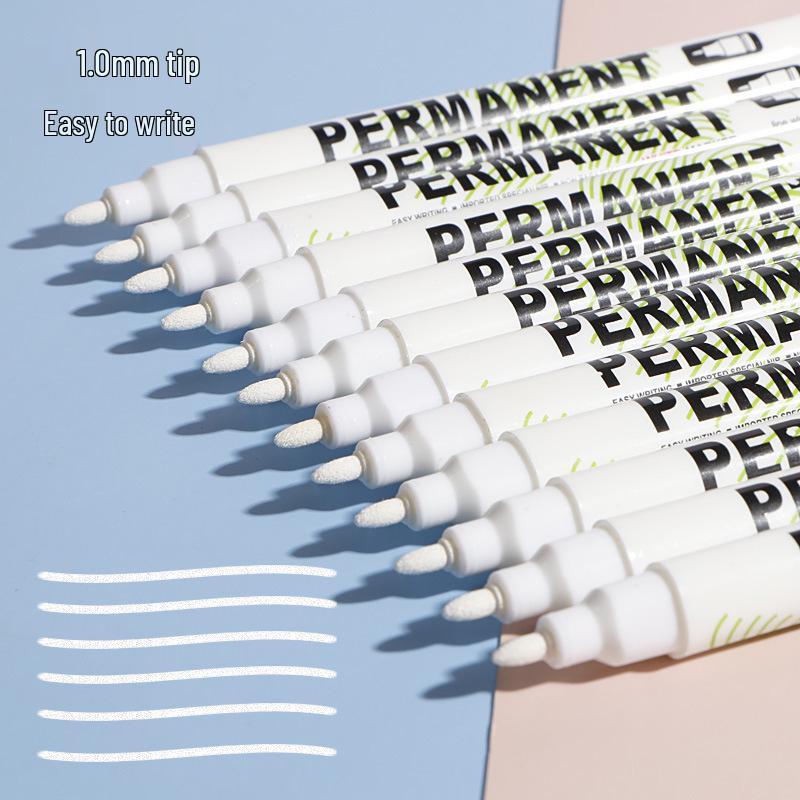 Waterproof White Art Marker, 1.0 Line Width, Water-Based Highlight & Graffiti Pen