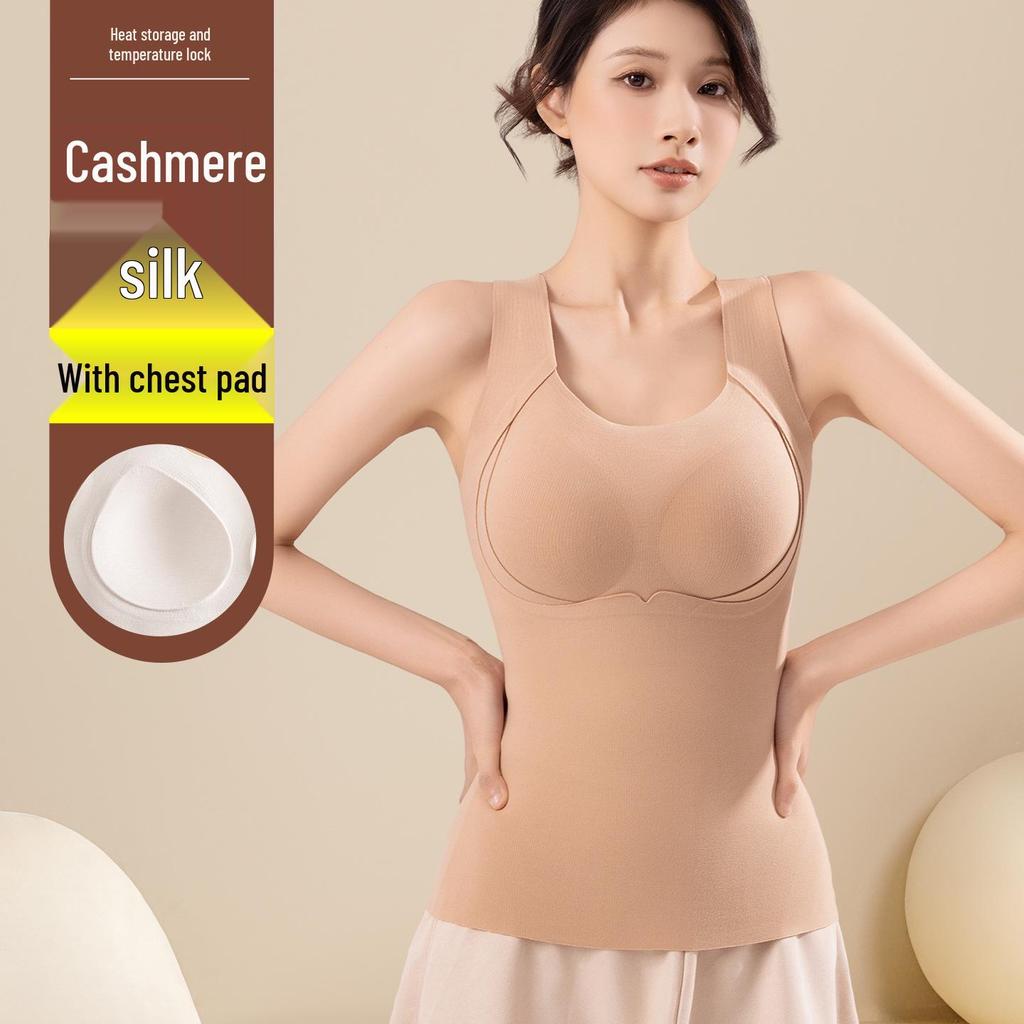 Carsonlan Damen Doppelseitige Samt Antibakterielle Fleeceweste: Dicke nahtlose Basisschicht für Winter & Herbst