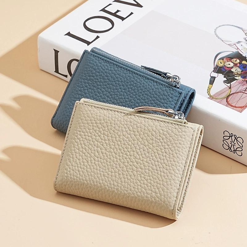 RFID Blocking Trifold Wallet Men Women Anti Theft PU Leather Short Wallet Large Capacity Card Holder Zipper Coin Purse