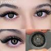 FUNSACHY Colored Contact Lenses Yearly Blue Lens for Eyes Makeup Beauty Brown Color Lenses Fashion Grey Pupils Contacts 2Pcs