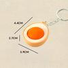 Mini Gourmet Keychain Decompression Toy Anxiety Relief Toy Fried Egg Burger Sushi Avocado Durian Pendant Bag Backpack Decor