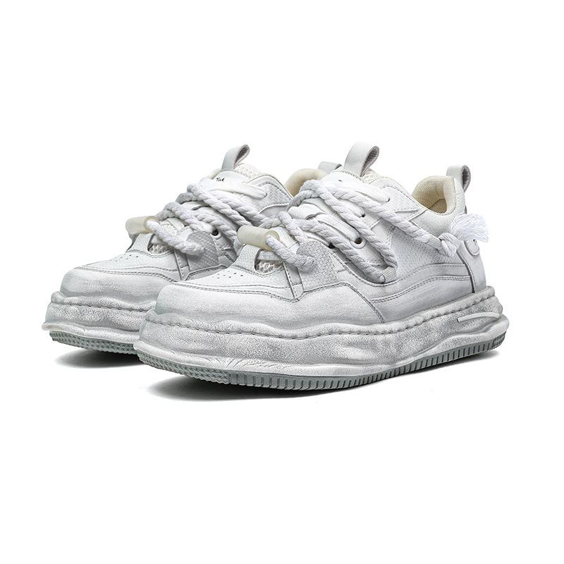Guochao Niche Old 7cm Invisible Heightening Shoes Men's Shoes Dirty Dissolving Shoes Men's and Women's Casual Couple Board Shoes