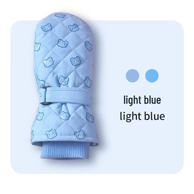 Dětské plyšové nepromokavé zimní lyžařské rukavice