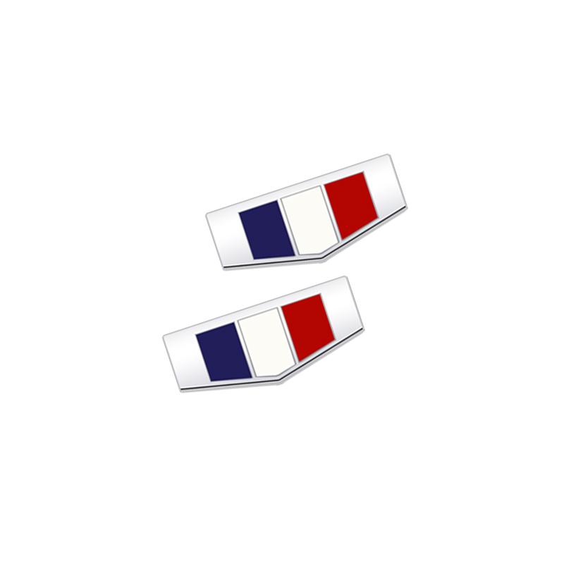 Metal Sticker France Italy Germany National Flag Emblem Car Rear Trunk Badge Side Decal For Toyota Honda Subaru Lexus Peugeot MM35