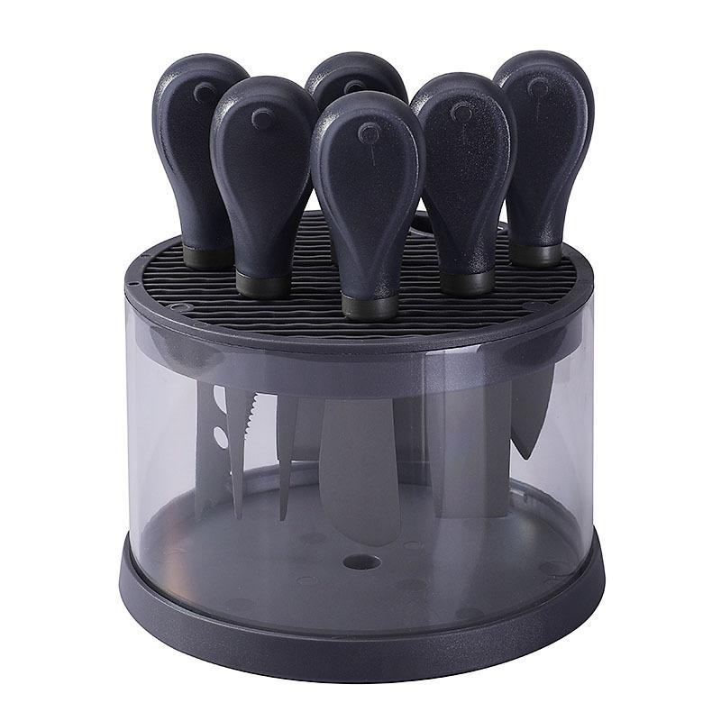 6-Piece Stainless Steel Cheese Knife Set: Includes Knife Block, Cutlery, Fork, and Butter Knife