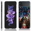 Case For Samsung Galaxy Z Flip 3 5G Black Hard Luxury ZFlip Phone Cover Fall Prevention Fashion PC Shell Overlord Skull Anime