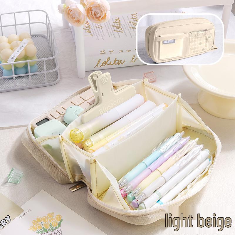 Large Capacity Transparent Multi-Layer Pencil Case for Pens and Stationery