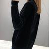 Women's Faux Mink Velvet Sweater - 2025 Autumn/Winter Loose, Lazy-Style Base Layer