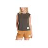 Timberland X Icebreaker Collaboration Solid Color Round Neck Sleeveless Tank Top Women Tops Dark-Gray A6J65DV1