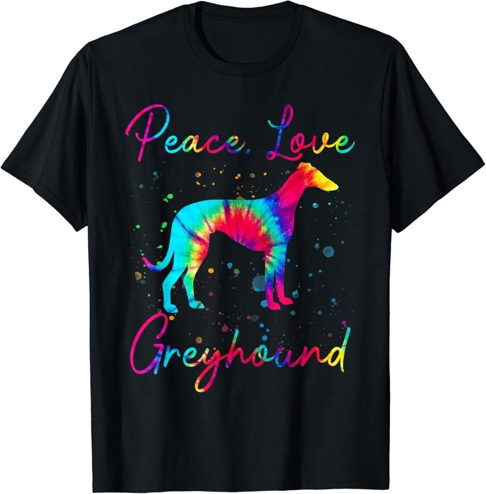 

Peace Love Greyhound Funny Dog Lover Gift Unisex T-Shirt S